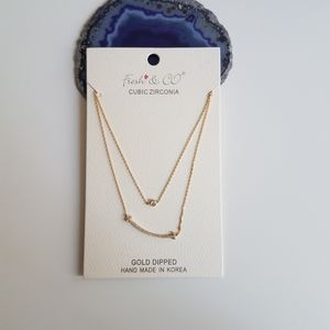 Fresh and Co. Layered Bar Necklace